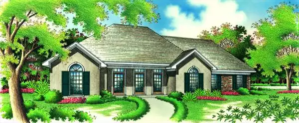 image of small modern house plan 1155